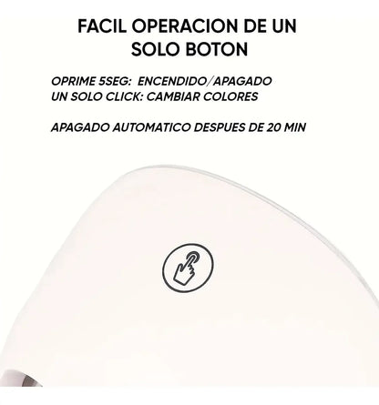 Mascara facial luz led