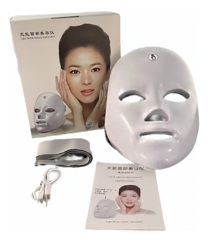 Mascara facial luz led