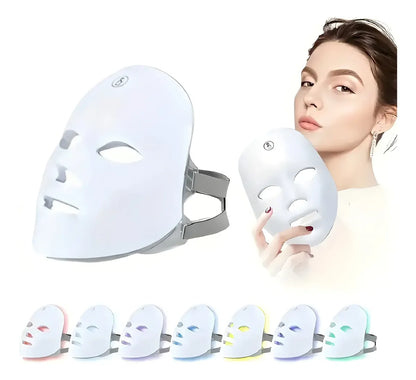 Mascara facial luz led