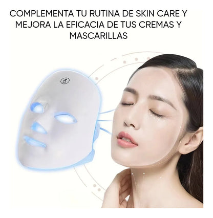 Mascara facial luz led